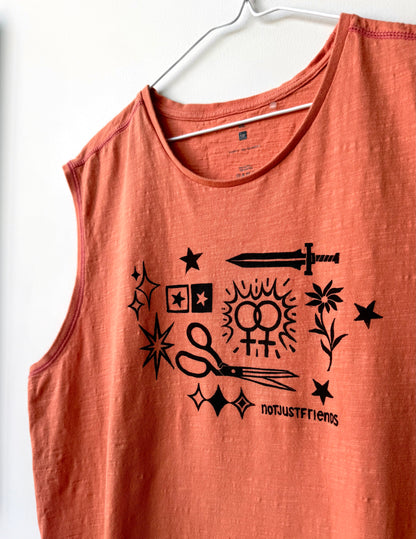 Patchwork Printed Sleeveless Top