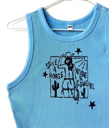 Cowgirl Ribbed Cropped Tank