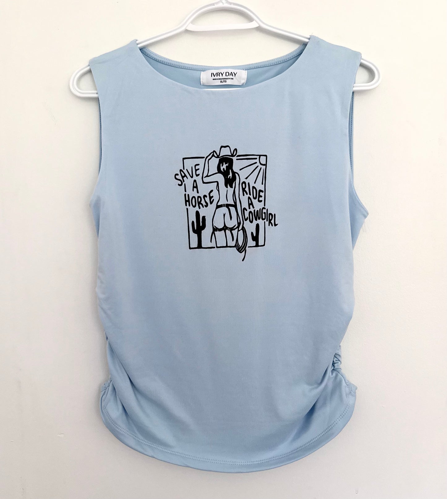 Cowgirl Ruched-Side Tank
