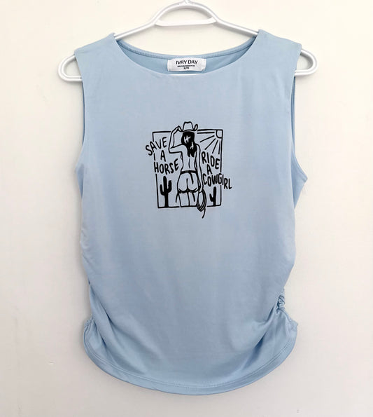 Cowgirl Ruched-Side Tank