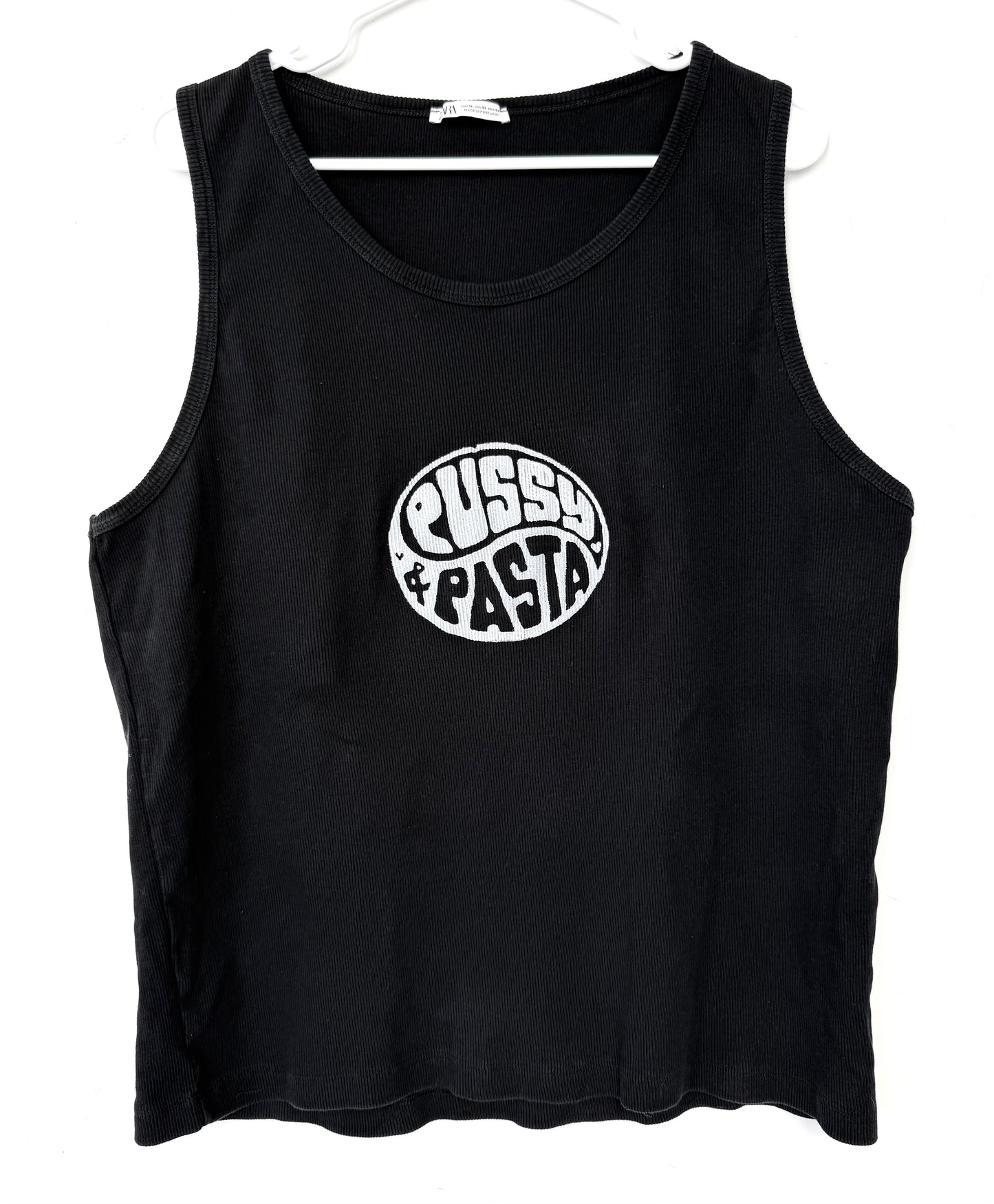 Pussy & Pasta Ribbed Tank Top