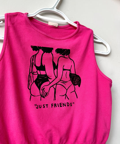 “Just Friends” Beach Babes Cropped Tank