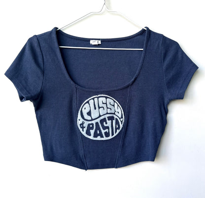 Pussy & Pasta Cropped Baby T