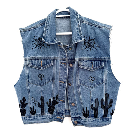 Cowgirl X Fruity Denim Cutoff Vest