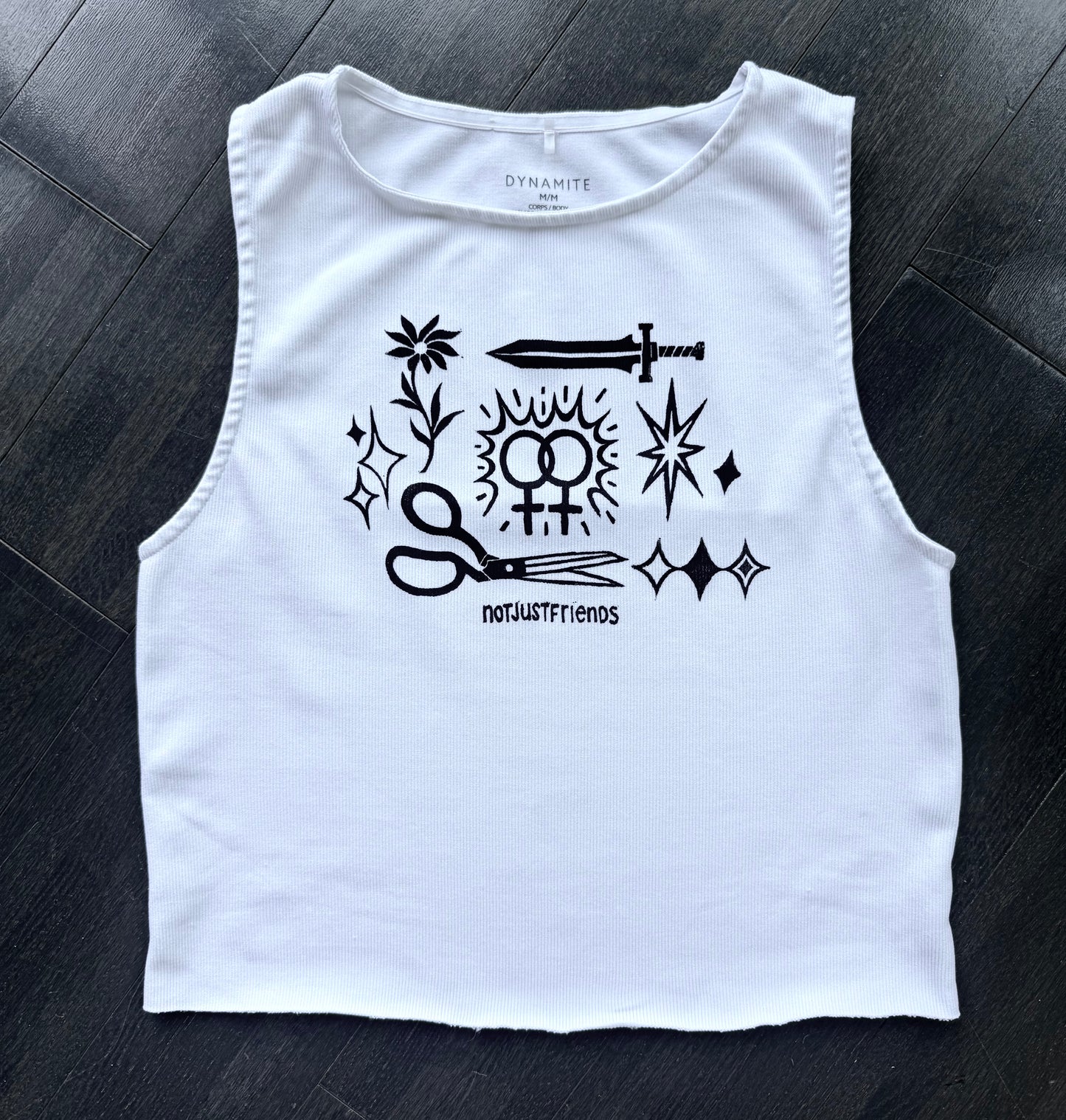 Patchwork Printed Cropped Tank