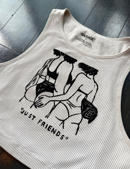 “Just Friends” Beach Babes Cropped Tank