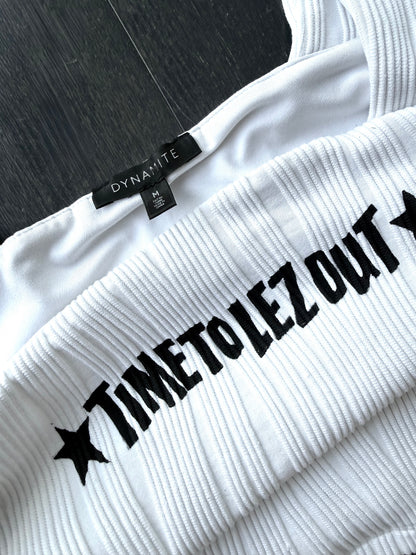Lez Out Textured Cropped Tank