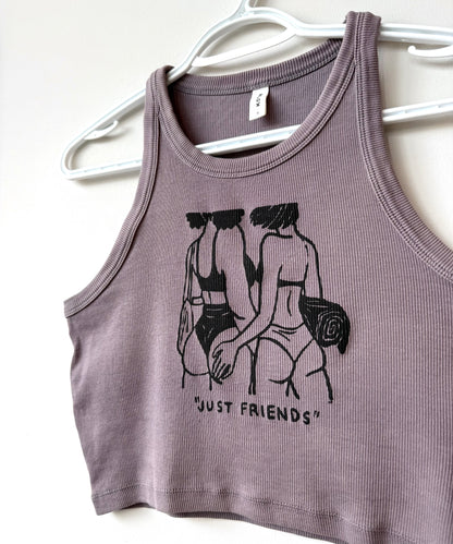“Just Friends” Beach Babes Cropped Tank