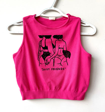 “Just Friends” Beach Babes Cropped Tank