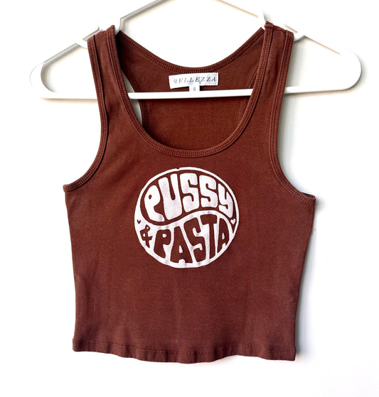 Pussy & Pasta Cropped Tank