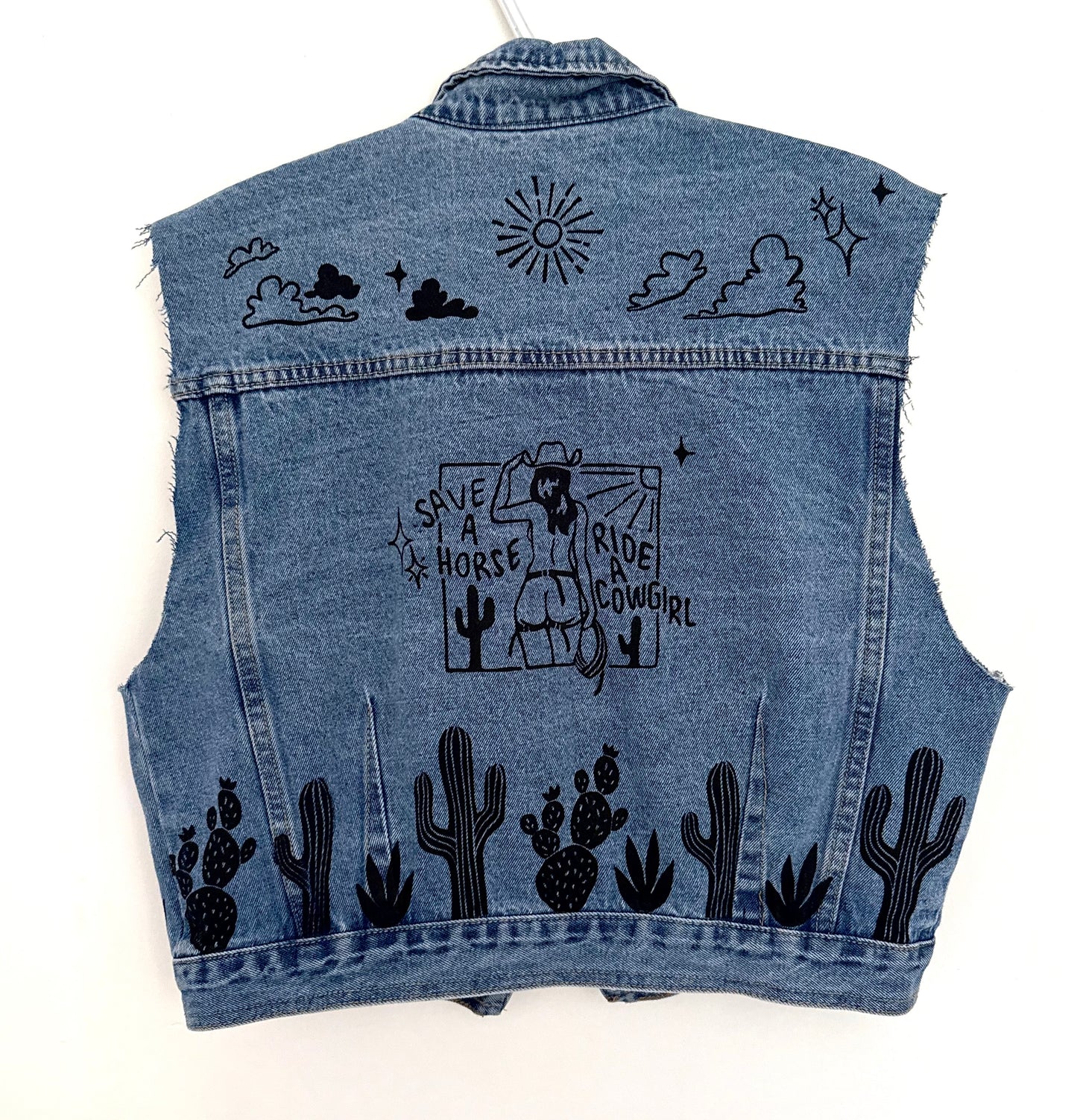 Cowgirl X Fruity Denim Cutoff Vest