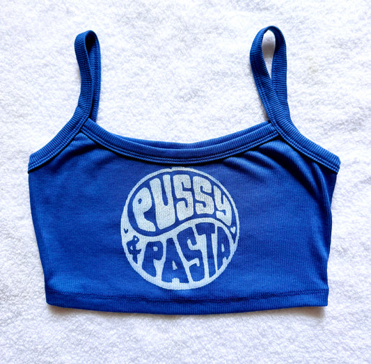 Pussy & Pasta Cropped Tank