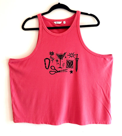 Patchwork Printed Tank Top