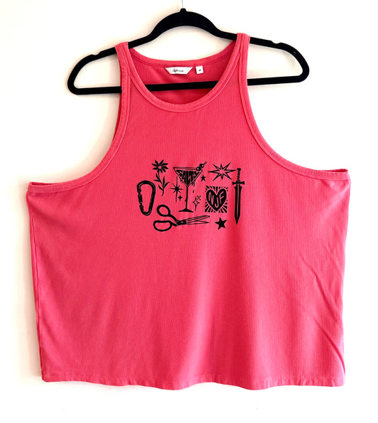 Patchwork Printed Tank Top