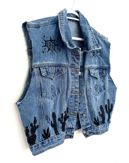 Cowgirl X Fruity Denim Cutoff Vest