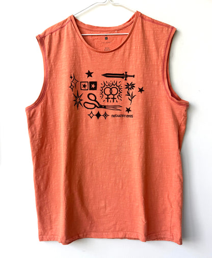 Patchwork Printed Sleeveless Top