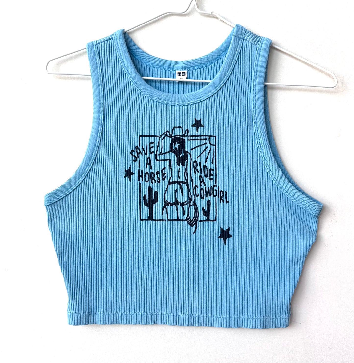 Cowgirl Ribbed Cropped Tank