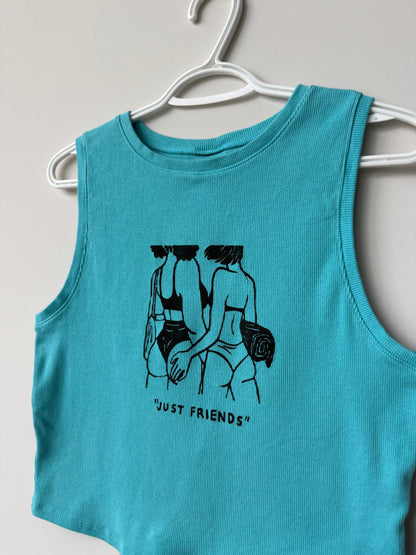“Just Friends” Beach Babes Cropped Tank