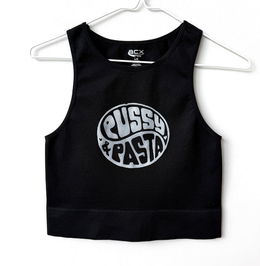 Pussy & Pasta Cropped Athletic Tank