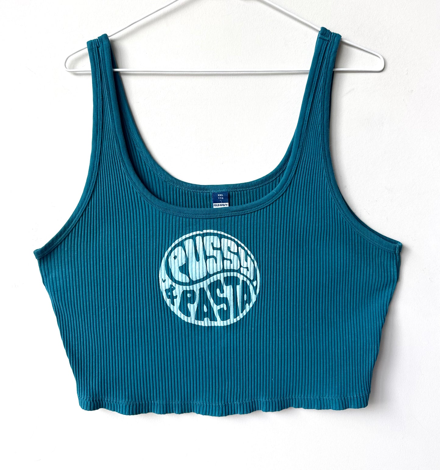 Pussy & Pasta Cropped Ribbed Tank