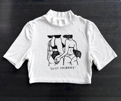 “Just Friends” Beach Babes Cropped T