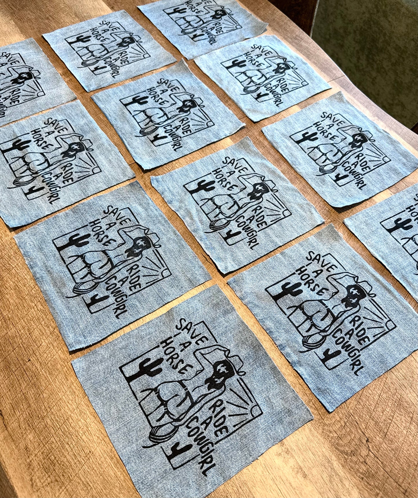 Cowgirl Denim Patch 7”x8”
