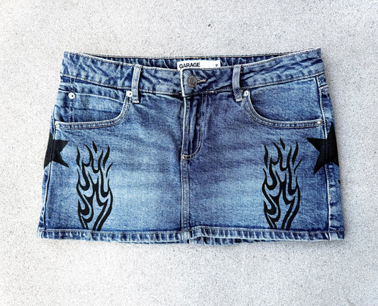 Lesbian Princess Denim Mini Skirt