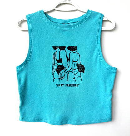 “Just Friends” Beach Babes Cropped Tank