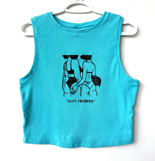 “Just Friends” Beach Babes Cropped Tank