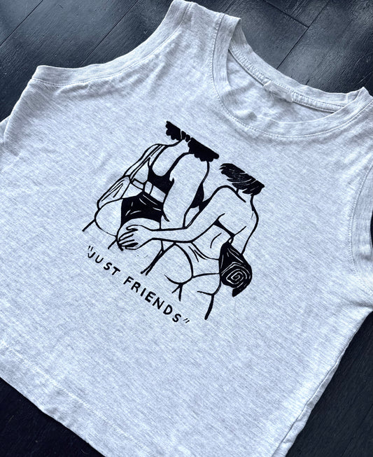 “Just Friends” Beach Babes Cropped Tank