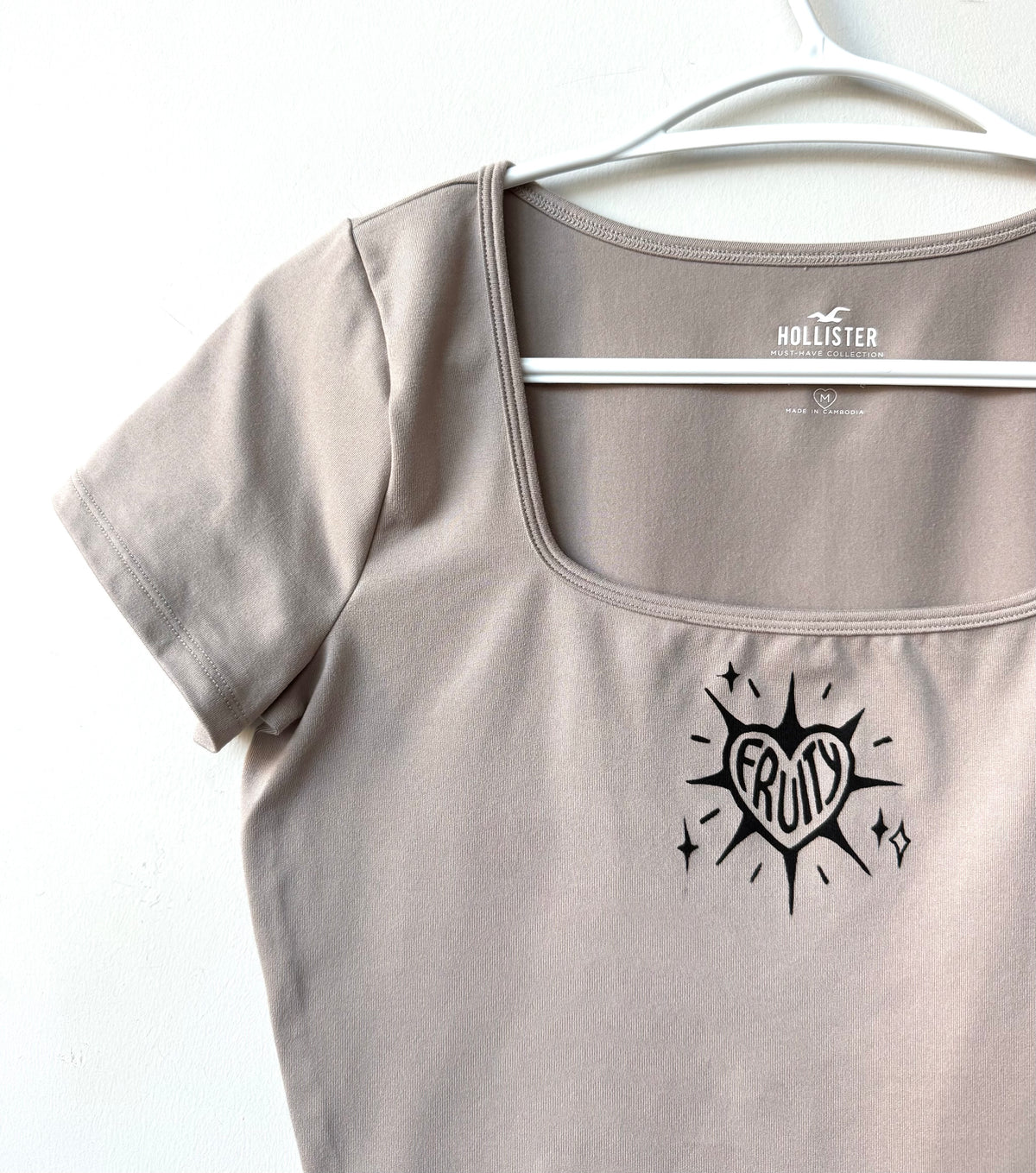 Fruity Cropped Square-Neck Baby T