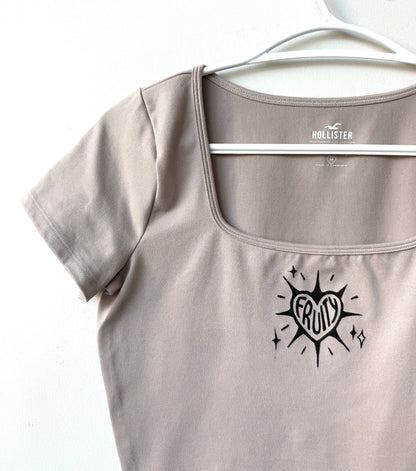Fruity Cropped Square-Neck Baby T