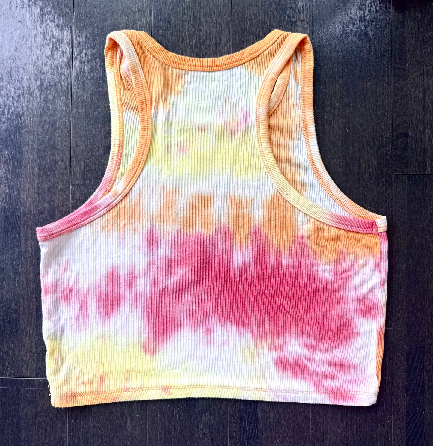 Patchwork Printed Cropped Tie-Die Tank