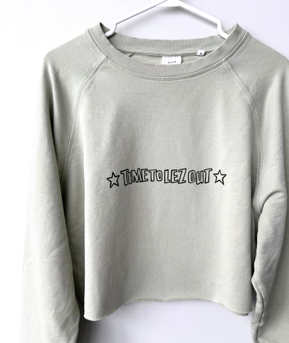 Lez Out Cropped Crewneck
