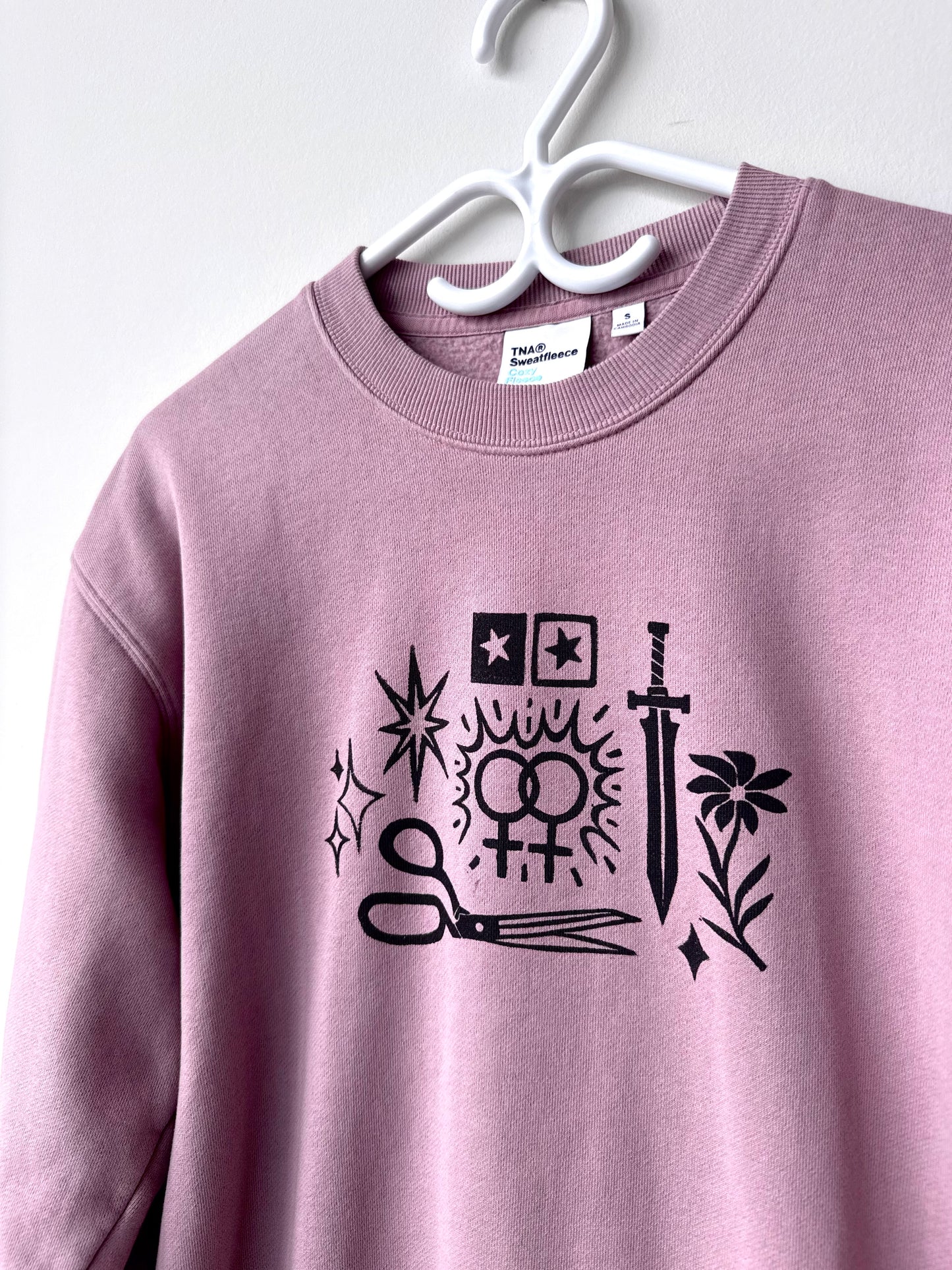 Patchwork Printed Crewneck