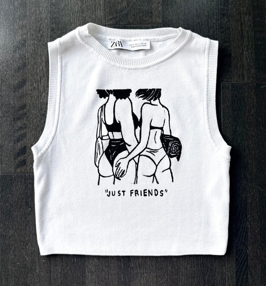 “Just Friends” Beach Babes Cropped Tank
