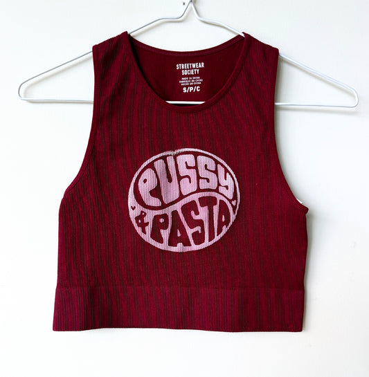 Pussy & Pasta Cropped Tank