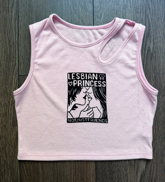 Lesbian Princess Cropped Cutout Tank