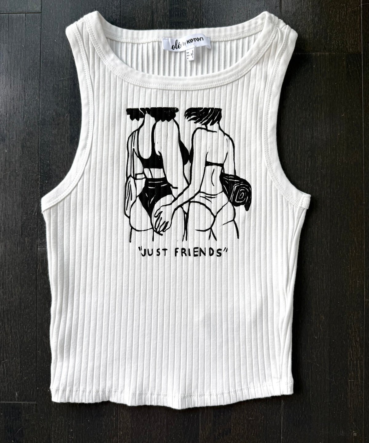 “Just Friends” Beach Babes Cropped Tank