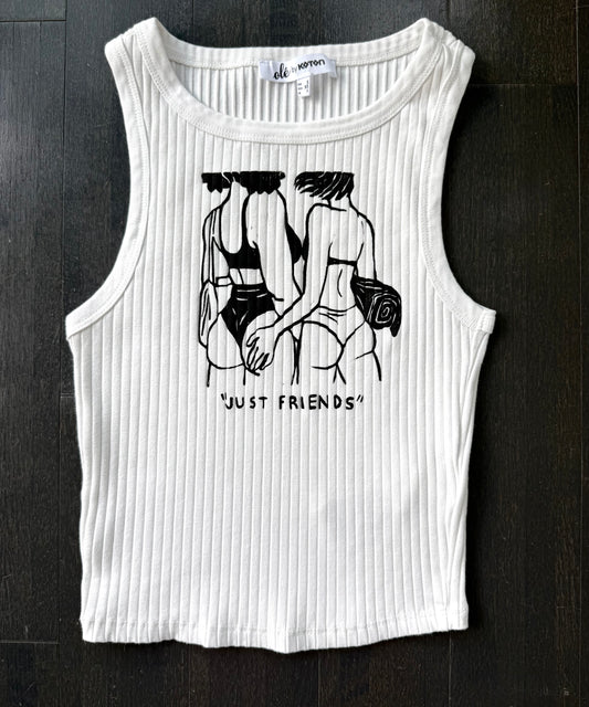 “Just Friends” Beach Babes Cropped Tank
