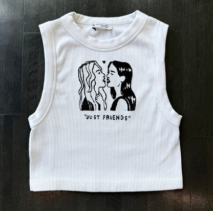 “Just Friends” Cropped Tank