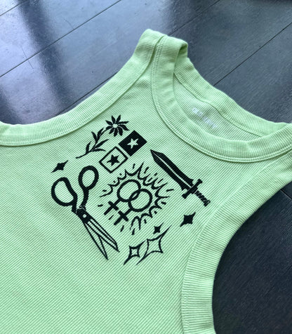 Patchwork Printed Tank Top