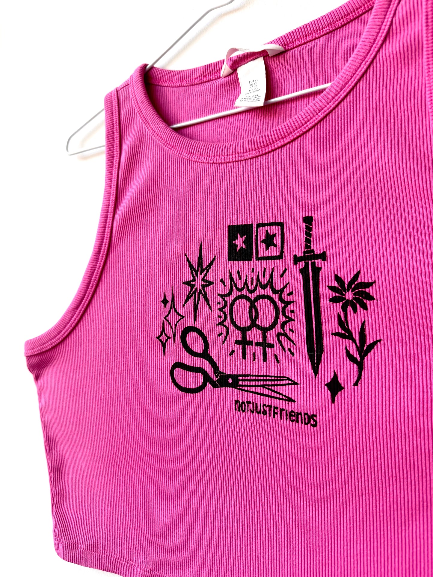 Patchwork Printed Cropped Tank