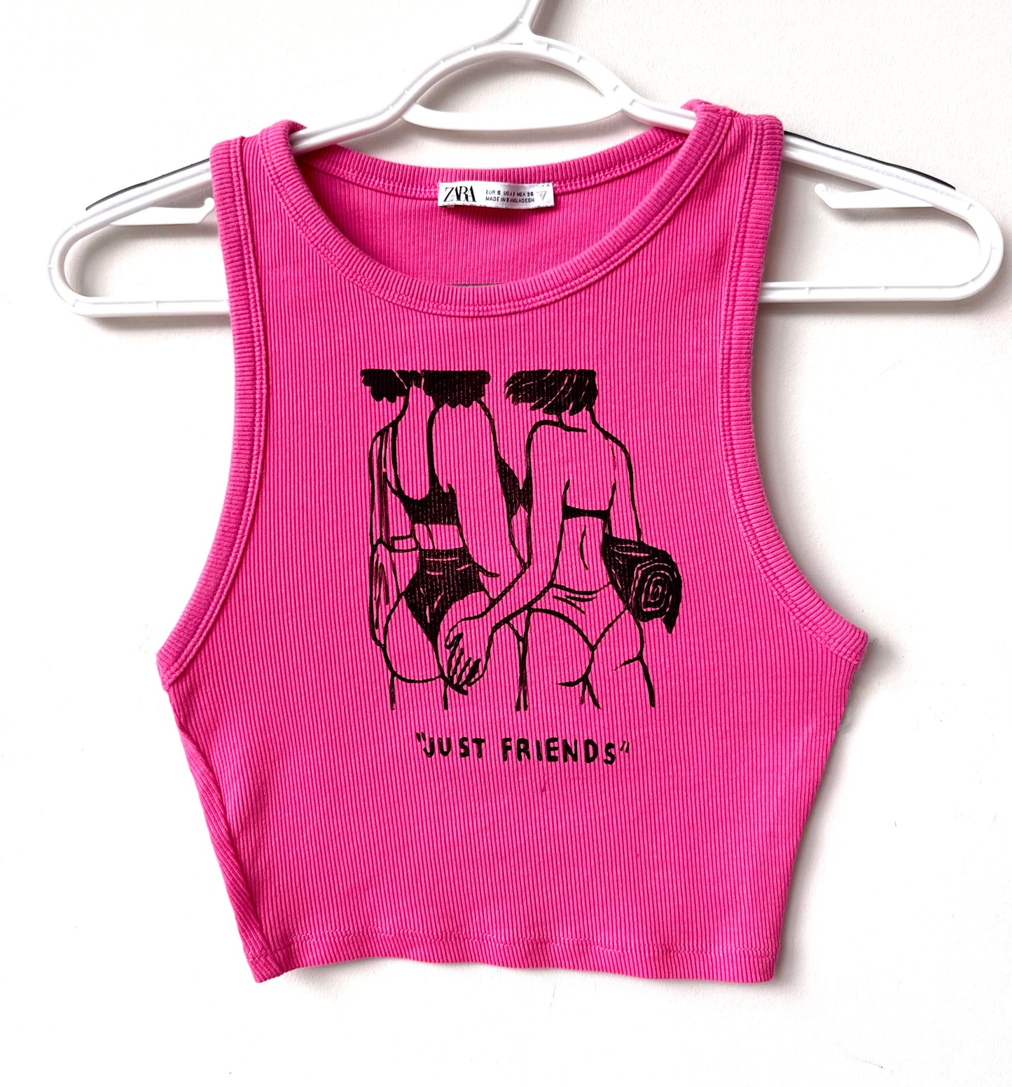 “Just Friends” Beach Babes Cropped Tank