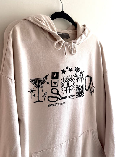 Patchwork Printed Hoodie