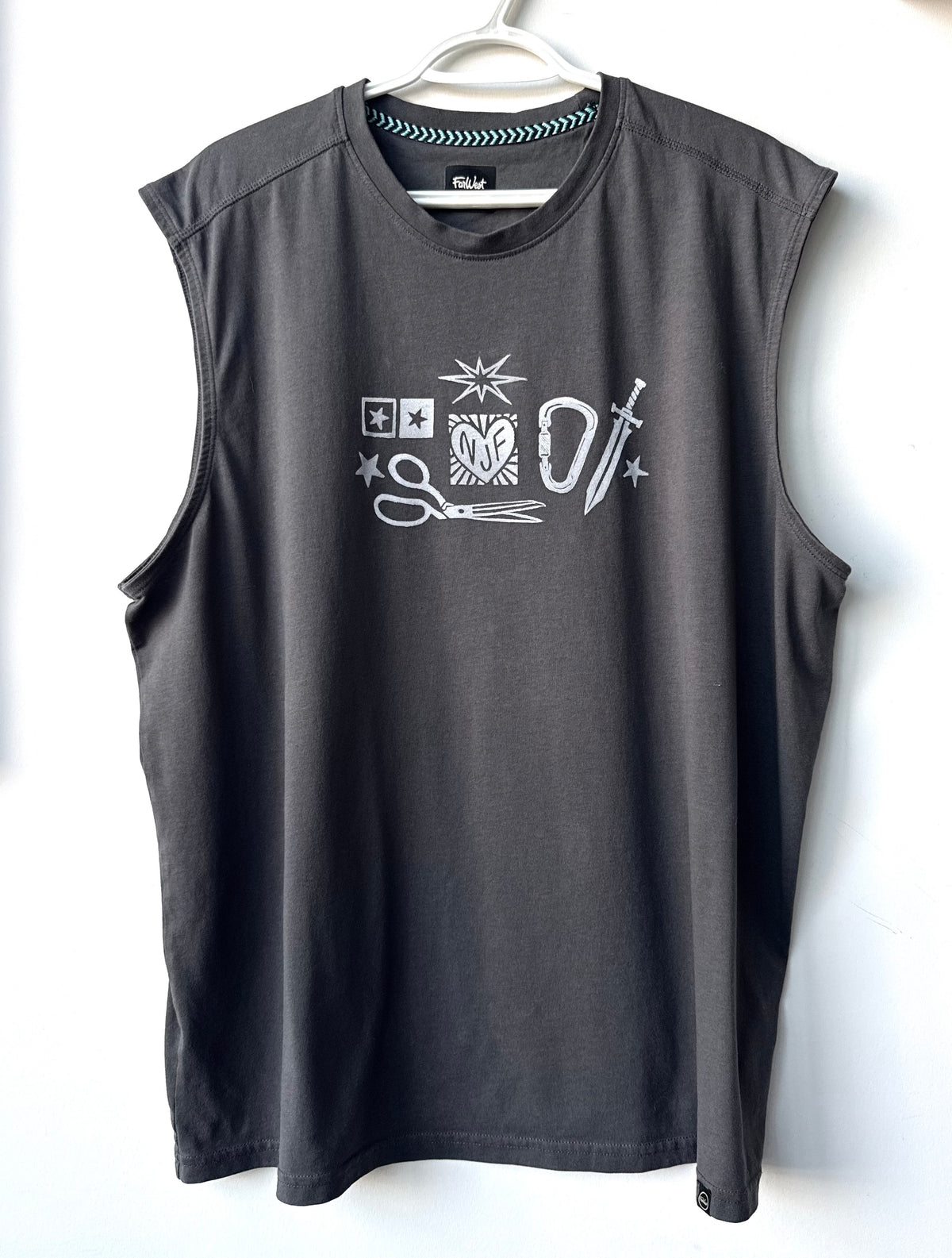 Patchwork Printed Sleeveless Top