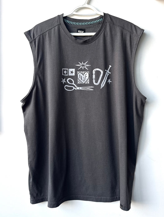 Patchwork Printed Sleeveless Top