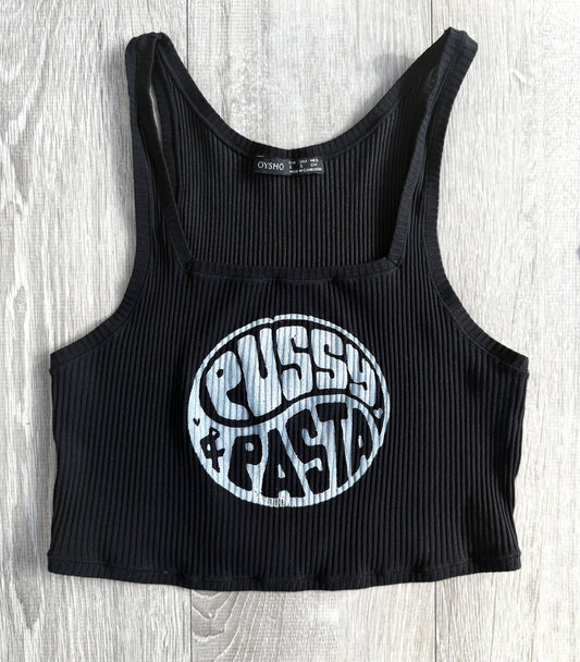 Pussy & Pasta Cropped Tank